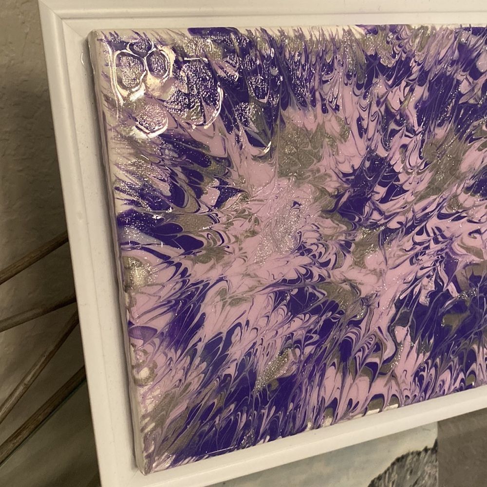 Framed Abstract Acrylic/Resin Art - Picture 8 of 8